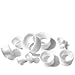 Urban Body Jewelry Pair of 0 Gauge (8mm) White Silicone Flexible Thin Ear Skins Plugs Tunnels (SIL040)