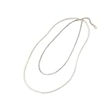 [オペークドットクリップ] フェイクパール×ビジュー2連ネックレス ゴールド（007） 00