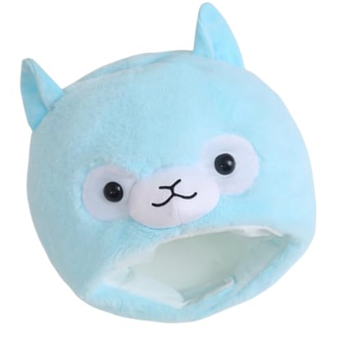 GRABAGECAN Alpacas Hoodie Hat Unisex Winter Hat Warm Fashionable Hats Soft Comfortable Hat for Skiing Snowboarding Outdoor Blue