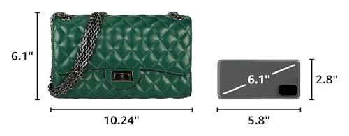 Image of Gladdon Quilted Crossbody Purse for Women Trendy Shoulder Bags | Stylish Shoulder Purse,Quilted Pattern,Structured bag,Chain Strap,Spacious Enough,Casual and Dressy Outfits,Any Occasion