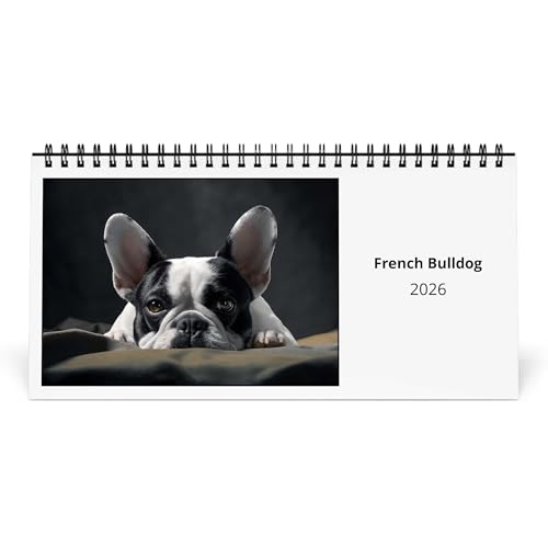 French Bulldog 2026 Desk Calendar