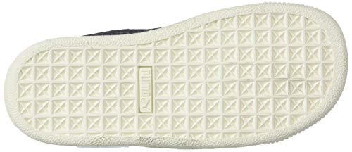 PUMA Girl's Suede Classic Peach Basket Sneaker, Black-Pebble-Whisper White, 13.5 M US Little Kid4