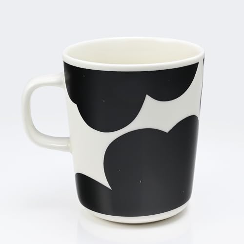 Taza Marimekko Unikko 250 ml Blanca y Negra miniatura 2