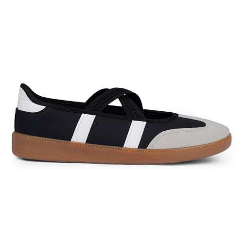 Tigeridea Sneakers for Women Comfortable Business Casual Slip on Tennis Shoes Lightweight Footwear Women's Fashion Retro Mary Jane Sneakers