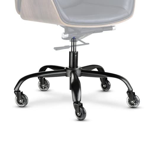 Mastery Mart Office Chair Base Replacement Bundles, Heavy Duty 352LBs, Reinforced to Repair Swivel Gaming Chair Bottom Part with 5 Premium Caster Wheels and Gas Lift Cylinder, 4.7'' Length Extension