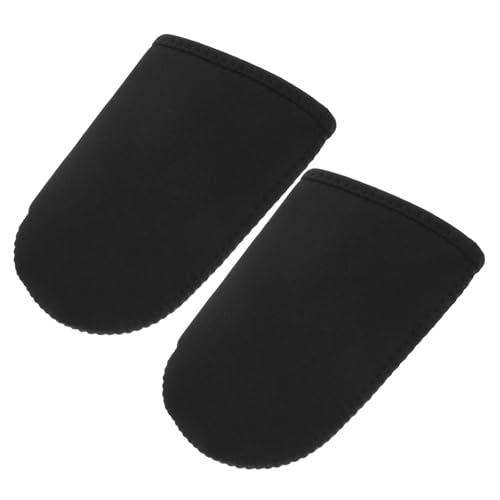 2 unidades de cubiertas térmicas para dedos de neopreno para calzado de ciclismo, running y senderismo; ideales para baños de hielo y clima frío, color negro miniatura 1