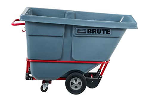 Image of Rubbermaid Brute Tilt Dump Truck /Trash Cart /Garbage Collection /Recycling, 0.5 Cubic Yard, Heavy Load Capacity, 850 lbs., Gray, Distribution Centers /Warehouse /Manufacturing /Stadiums