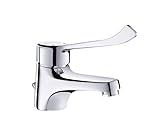 mitigeur evier delabie 2210  Mitigeur mécanique de lavabo H.45 avec tirette et vidage Laiton chromé Delabie