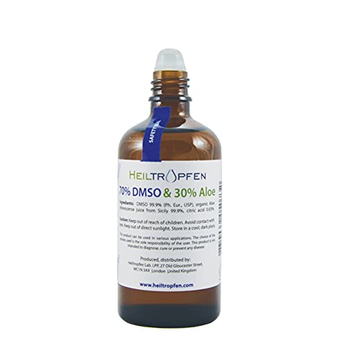 Heiltropfen Roll On Dmso And Aloe Arborescense By Dr. Hartmut Fischer | Amber Glass Bottle With Roll On | 3.4 Fl Oz - 100 Ml | High Purity #TOP1