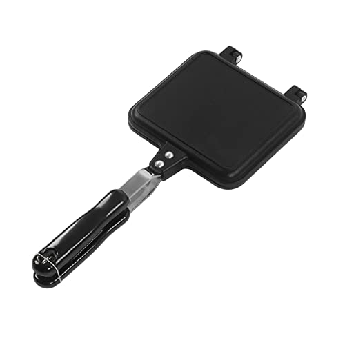 Blanketswarm Double Sided Frying Pan, Non Stick Flip Grill Pan, Waffle Pancake Snack Griddle Pan, 35 x 15cm / 13.8 x 5.9in, For Home Kitchen & Outdoor Camping