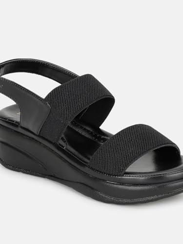 Image of Marc Loire Women Smart Casual Platform Heel Fashion Sandal with Adjustable Strap