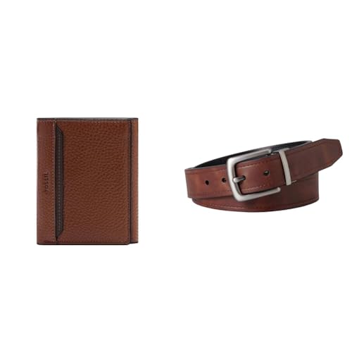 FOSSIL Homme Huntington Portefeuille et Ceinture, Idée Cadeau Idéale