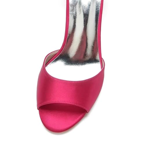 Womens Wedding Shoes Women's Low Block Heel Sandals Chunky Buckle Peep Toe Wedding Dress Shoes Low Heel Comfortable Pump Sandals Satin Evening(Ivory,7)4