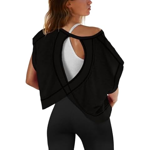 SENSERISE Open Back Workout Top Cover