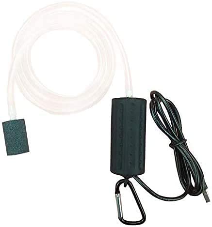 Durable and ProfessionalMini Pompe d'aération USB Aérateur de Pompe à air Mini Aquarium Ultra Silencieux Aller à la pêche Pompe à oxygène (Noir)
