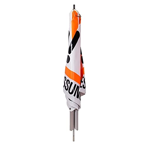 Warnpyramide/Faltsignal - Dacharbeiten - VZ101-Ausrufezeichen (1 - tagesleuchtend weiß, 70 cm leicht mit Mittelfuß)