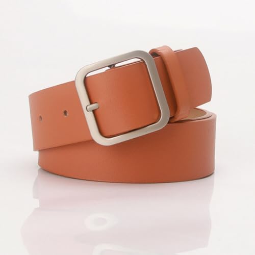 Women Leather Belts, Leather Belt for Jeans Pants Dresses, Ladies Belt Square Buckle Waist Belt for Women, Metal Buckle2