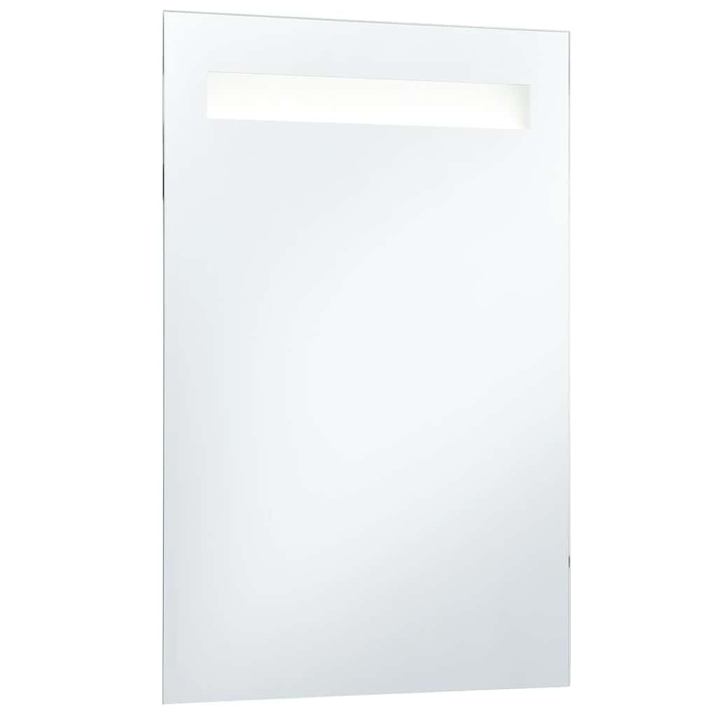 Badezimmer-Wandspiegel mit LEDs 60x100 cm, Aluminiumrahmen, IP44 Schutz, beleuchtet für Kosmetik und Rasur, inklusive Befestigungsmaterial, ideal für Bad, Flur und Schlafzimmer