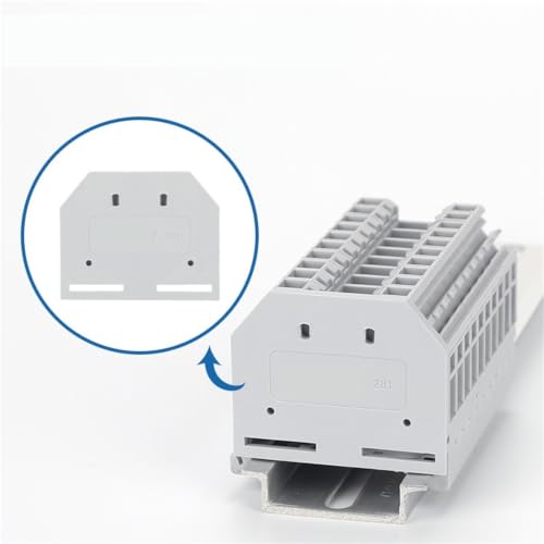 Placa intermedia de extremo para conector de resorte y bloque de bornes DIN 2