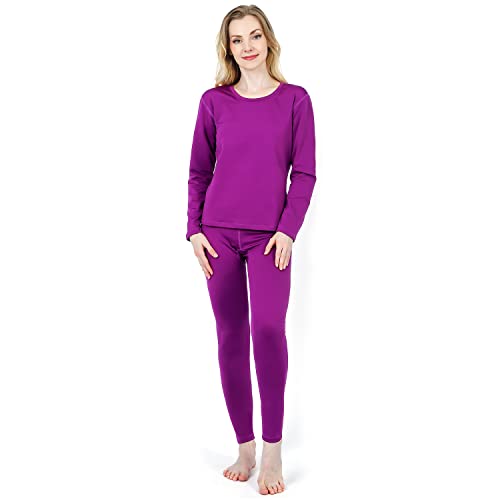 Image of Women's Thermal Underwear Base Layer with Fleece Lined Winter Cold Weather