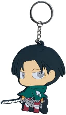 Attack on Titan Keychain Levi - Anime PVC Keyring keychains Decor Pendant Hanging Ornament Anime Keychain