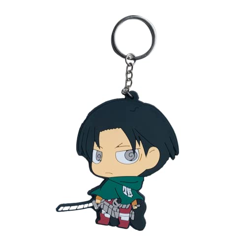 Attack On Titan Keychain Levi - Anime Pvc Keyring Keychains Decor Pendant Hanging Ornament Anime Keychain #TOP29