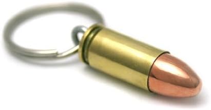 9mm Real Bullet Keychain Brass, Handcrafted in USA