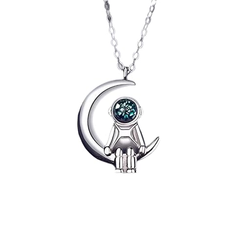 Collier Planète en Argent cadeau idéal avec son pendentif étoile astronaute unique