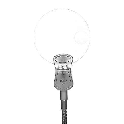Ajcoflt TH7002A Multi-funcional Lupa Flexível 3X 4.5X com 2 Luzes LED Desk Table Ferramenta de Lupa