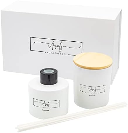 ASALY Luxury Scented Candle Gift Set, 1 Scented Candle (Lavender)...