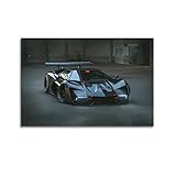 Poster classico per auto da corsa per Lamborghini Terzo Millennio Black Sports Car Poster decorativo su tela da parete e stampa artistica moderna per camera da letto, 30 x 45 cm
