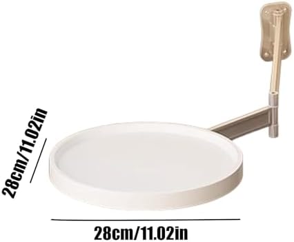 Wall Mounted Folding Table 180 Degree Rotating Floating Desk Space Saving Nightstand 11.02 x 11.02 Inches Modern Home Tables Versatile and Stylish Design