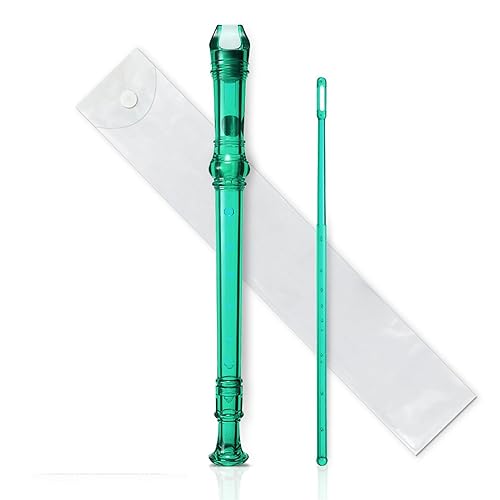 Mehrfarbiges Langes Flöteninstrument Mit 8 Löchern Für Musikalische Sopran-Kunststoffblockflöte Tenorflöte (Color : Green)