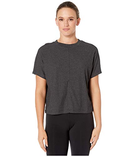 T-shirt Reebok femme manches courtes haut sport côtelé fitness训练