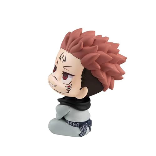 Image of QAHEART JJK Figure Ryomen Sukuna Look Up Figure, 10cm Anime Action Figure Model Statue Cake Topper Decoration Handmade Collectible Gifts for Fans