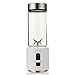 Licuadora personal USB recargable batidora batería 380ml licuadora de vidrio licuadora taza fácil pequeña batidora portátil (blanco)