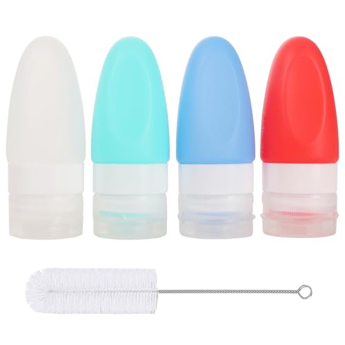 Ksooly PEPPER-4KY 4-Pack 1.3Oz. Squeeze Salad Dressing Bottles cover