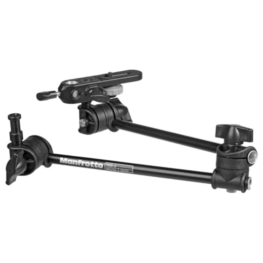 Manfrotto 196B-2 143BKT 2-Section Single Articulated Arm with Camera Bracket (Black)
