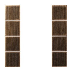 Jung KNX Jeu de touches F50 en laiton antique pour interrupteur haut de gamme