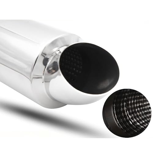 Krtopo 2.5\ (63MM) Einlass Auspuff Schalldämpfer Edelstahl Auspuff Resonator Gebogene Rohr Schalldämpfer Diesel Auspuff Spitze 2.5\ (63MM) Ausgang für Auto Limousine SUV LKW Fahrzeuge