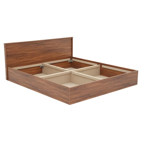 Image of Royaloak Taurian Queen Size Bed with Box Storage | Engineered Wood with Melamine Finish | Strong Base | Durable and Long Lasting | Modern Design