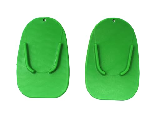 Green 2 Pack Motorcycle Kickstand Plates | Kick Stand Plate Pad Base For Motorcycle motor Dirt Bike Perfect for parking on hot asphalt and soft surfaces
