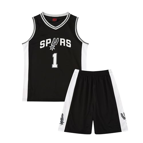 Juego de Baloncesto para Niños 11-12 Años - Conjunto Deportivo Infantil de 2 Piezas: Camiseta sin Mangas + Pantalón Corto, Negro