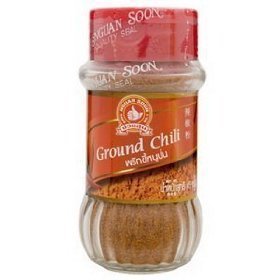 100% Nguan Soon Ground Pure Thai Chili Powder 45g in glass l