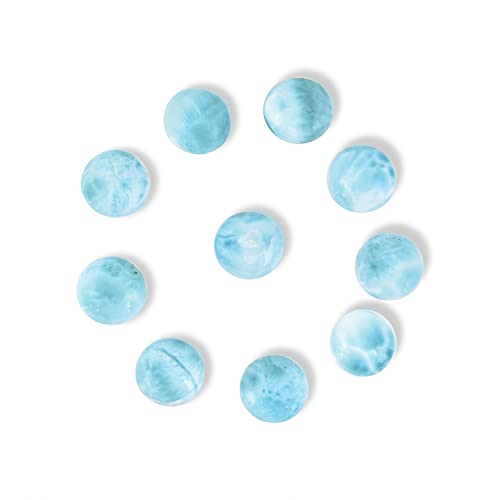 Larimar AAA cabochon rond 10mm pour créer un bijou personnalisé à offrir en cadeau unique