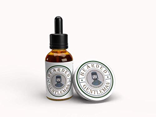 Bearded Gentleman Premium Beard Grooming Combo Kit - Outdoorsman - Cedar, Fir, Pine - 100% Natural - Beard oil & Beard Balm Conditioner