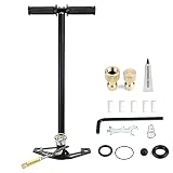 AlfaView 6000psi/40MPa 4 Stage Handluftpumpe, Hochdruck Luftpumpe Handpumpe Faltbar Air Gun Pump PCP Edelstahl für Alle Ventile Hochdruck Fahrradpumpe Rennrad Luftpumpe (Schwarz)