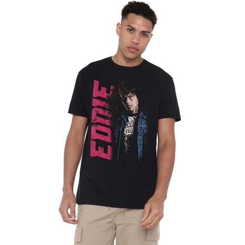 Stranger Things t-shirt Eddie neo hommage noir pour soirées séries