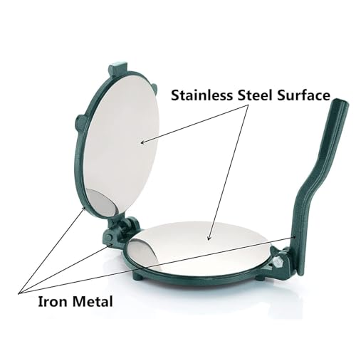 Image of CAPITAL Cast Iron Manual Puri & Roti Maker Press | Hand Operated Chapati, Poori, Tortilla & Khakhra Press | Heavy Duty Dough Press Kitchen Tool | 6 Inch