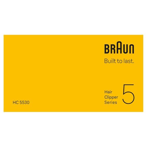 Braun Haarschneider Series 5, Haarschneidemaschine und Rasierapparat für Herren, Haartrimmer mit Ultrascharfe Klingen, 17 Längen, 3 Zubehörteile, 50 Min. Akku, Abwaschbar, HC5530, Schwarz